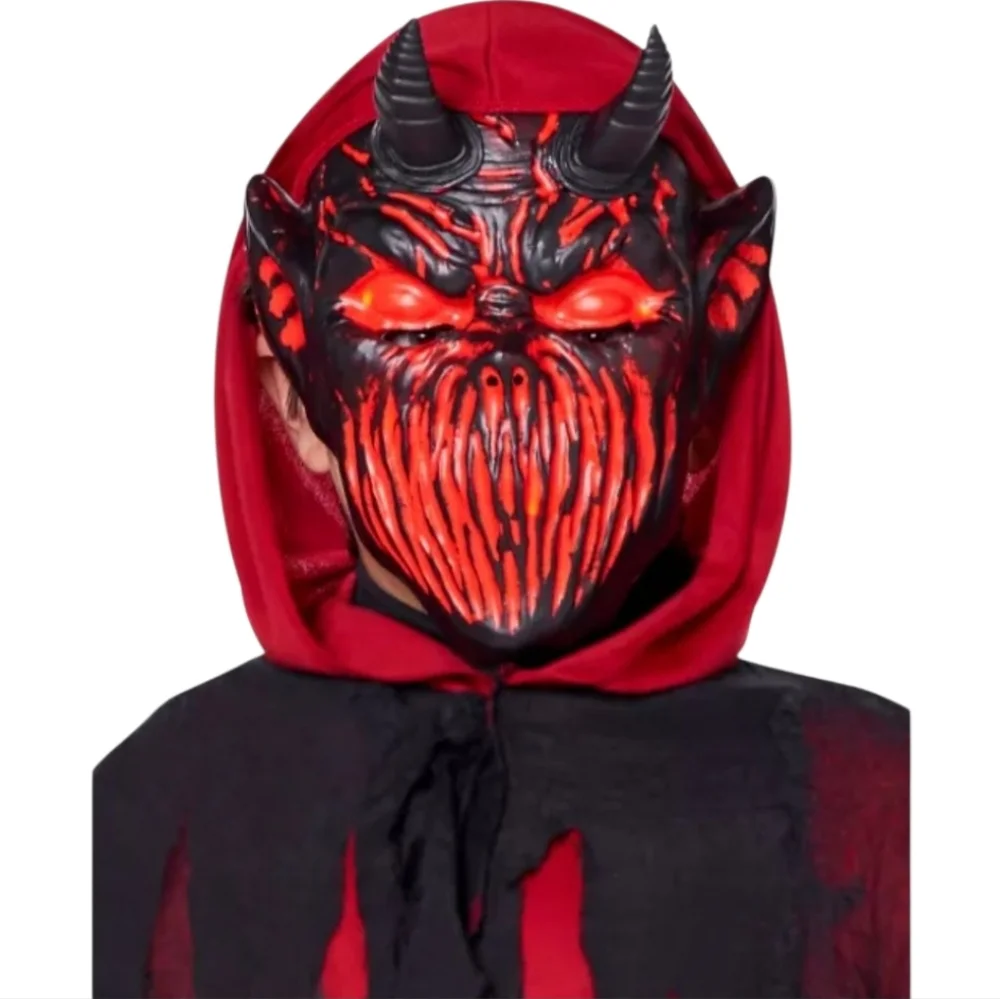 Spirit Halloween‎ Light Up Devilish Demon Costume Black & Red Size XL 14/16